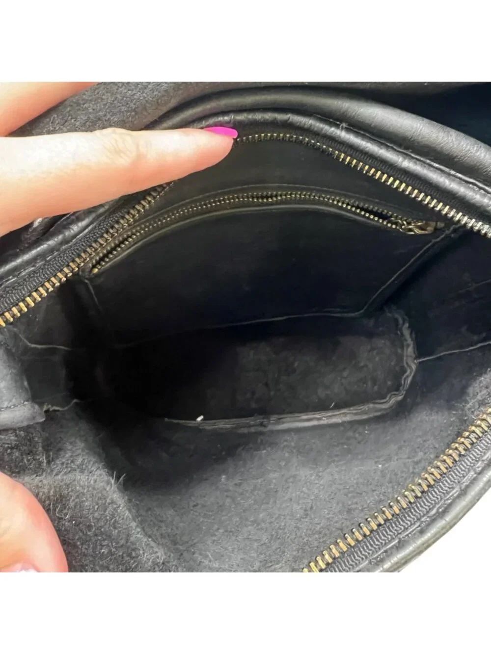 Coach Vintage Whitney Flap Black Leather Crossbody Bag - Picture 7 of 15
